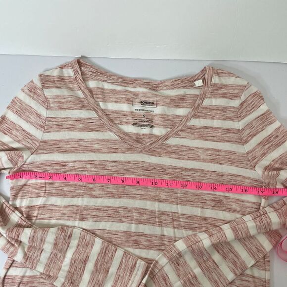 Sonoma| The Everyday Tee| Long sleeve| Small| Cotton| Striped - Picture 3 of 10